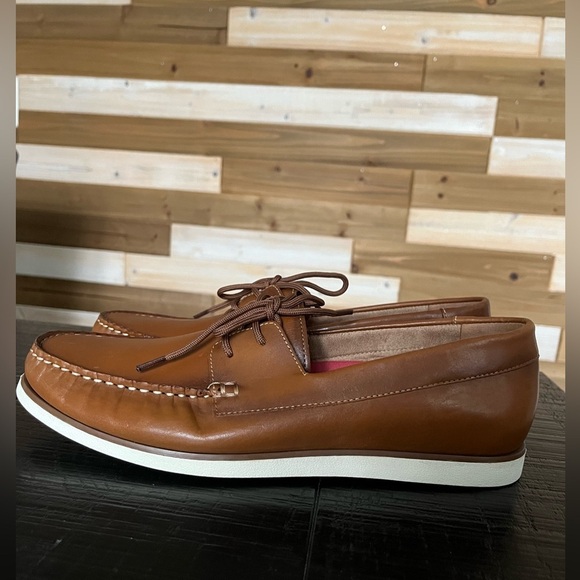 Men's Section X Dress Shoes Loafers SZ  10.5 Tan Brown Leather - Picture 3 of 8
